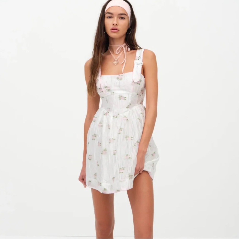 For Love And Lemons Cream and Pink Floral Kids Dress